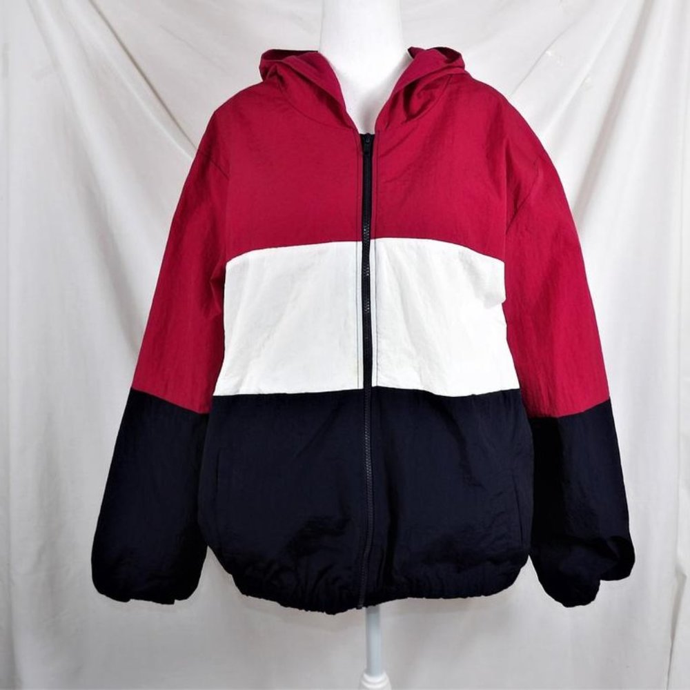Vintage Red, White and Blue 1980's Bomber Jacket